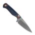 Benchmade Dacian Magnacut Satin kniv, blue denim micarta, leather sheath 203-04