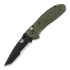 Coltello pieghevole Benchmade Griptilian, tanto, nero, verde, dentatura lama 553SBKOD