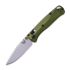 Benchmade - Mini Bugout S90V Crushed Silver Cerakote, woodland green grivory
