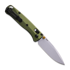 Benchmade Mini Bugout S90V Crushed Silver Cerakote 折り畳みナイフ, woodland green grivory 533SL-10
