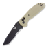 Benchmade Mini-Griptilian sulankstomas peilis, tanto, juoda, ruda, dantytas 557SBKSN