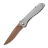 Coltello pieghevole Benchmade Seven Ten S90V FDE PVD, gray aluminum 710FE-24