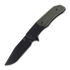 Berg Blades Iron Wolf DLC kääntöveitsi, green canvas micarta