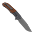 Berg Blades Iron Wolf Stonewash sulankstomas peilis, brown canvas micarta