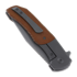 Berg Blades Iron Wolf Stonewash sulankstomas peilis, brown canvas micarta