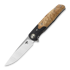 Bestech Ascot - Satin - G10 + CF + Lightburl Wood 折叠刀, 黑色