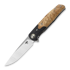 Bestech Ascot - Satin - G10 + CF + Lightburl Wood 折叠刀, 黑色