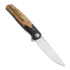 Bestech Ascot - Satin - G10 + CF + Lightburl Wood sulankstomas peilis, juoda