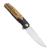Bestech Ascot - Satin - G10 + CF + Lightburl Wood 折叠刀, 黑色
