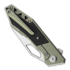 Bestech Fractal - Stonewash + Satin - CF folding knife, green