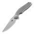 Bestech Ghost - Stonewash + Satin - Titanium sulankstomas peilis, pilka