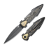 Складной нож Bestech IKA Dagger - Black PVD - CF, Gold Marble