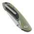 Bestech Junzi - Blastwash + Satin - Titanium sulankstomas peilis, žalia