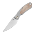 Bestech - Lito, Grey Titanium/Natural Canvas Micarta, Satin