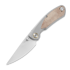 Bestech Lito, Grey Titanium/Natural Canvas Micarta, Satin