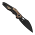 Bestech Nogard - Blackwash - Natural Canvas Micarta sulankstomas peilis, juoda