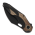 Coltello pieghevole Bestech Nogard - Blackwash - Natural Canvas Micarta, nero