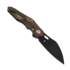 Bestech Nogard - Blackwash - Natural Canvas Micarta foldekniv, bronzed