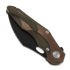 Bestech Nogard - Blackwash - Natural Canvas Micarta sulankstomas peilis, bronzed