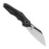 Bestech Nogard - Blackwash + Satin - Black Red Marble CF sulankstomas peilis, juoda