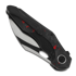 Bestech Nogard - Blackwash + Satin - Black Red Marble CF sulankstomas peilis, juoda