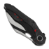 Coltello pieghevole Bestech Nogard - Blackwash + Satin - Black Red Marble CF, nero