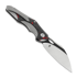 Coltello pieghevole Bestech Nogard - Blackwash + Satin - Black Red Marble CF, grigio