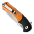 Bestech Penguin - Stonewash + Satin - G10 kääntöveitsi, oranssi, musta