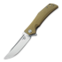 Bestech Scimitar - Stonewash + Satin - G10 sulankstomas peilis, beige