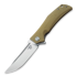 Bestech Scimitar - Stonewash + Satin - G10 kääntöveitsi, beige