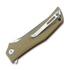 Bestech Scimitar - Stonewash + Satin - G10 kääntöveitsi, beige