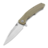 Bestech Warwolf - Stonewash + Satin - G10 sulankstomas peilis, beige