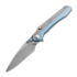 Bestech Wet Nellie - Stonewash - Titanium sulankstomas peilis, mėlyna