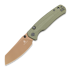 Coltello pieghevole Bestechman Cicada TLL - Gold PVD - G10, verde