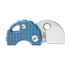 Bestechman Turtle - Beadblasted - Titanium Frag Pattern f&auml;llkniv, bl&aring;