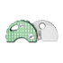 Bestechman Turtle - Beadblasted - Titanium Frag Pattern fällkniv, grön