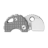 Bestechman Turtle - Beadblasted - Titanium Frag Pattern f&auml;llkniv, gr&aring;
