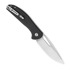 Bestechman Whalefin - Stonewash + Satin - G10 sulankstomas peilis, juoda
