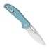 Bestechman Whalefin - Stonewash + Satin - G10 折り畳みナイフ, 青