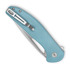 Bestechman Whalefin - Stonewash + Satin - G10 sulankstomas peilis, mėlyna