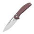 Bestechman Whalefin - Stonewash + Satin - G10 sulankstomas peilis, ruda
