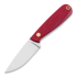 Brisa Necker 70 peilis, kabinamas ant kaklo, Flat, red micarta, kydex