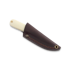 Brisa Necker 70 Full Flat peilis, kabinamas ant kaklo, ivory micarta, leather