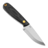 Brisa Necker 70 Scandi peilis, kabinamas ant kaklo, black micarta, leather