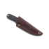 Brisa Necker 70 Scandi peilis, kabinamas ant kaklo, black micarta, leather
