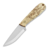Brisa Necker 70 Scandi neck knife, curly birch, leather