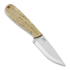 Brisa Necker 70 Scandi neck knife, curly birch, leather