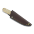 Brisa Necker 70 Scandi neck knife, curly birch, leather