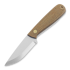 Brisa Necker 70 Scandi peilis, kabinamas ant kaklo, mustard micarta