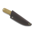 Brisa Necker 70 Scandi neck knife, mustard micarta